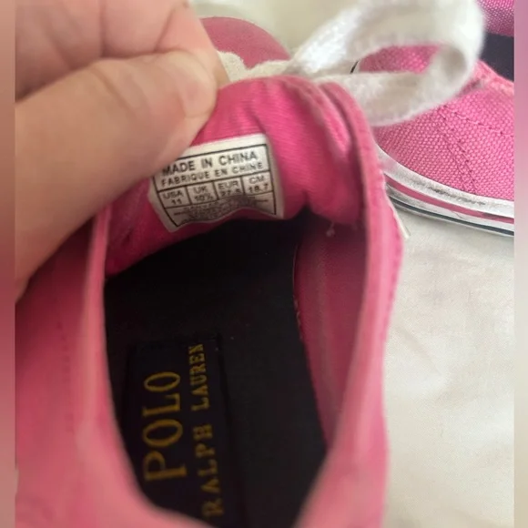 Toddler size 11 sneakers pink Polo Ralph Loren - Picture 7 of 11